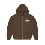 Felpa con cappuccio zip Corteiz Island Puff Print