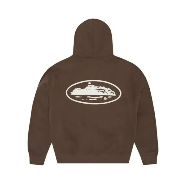 Felpa con cappuccio zip Corteiz Island Puff Print