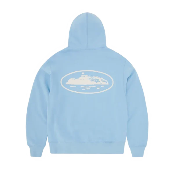 Felpa con zip Corteiz Island Puff Print [AZZURRO]