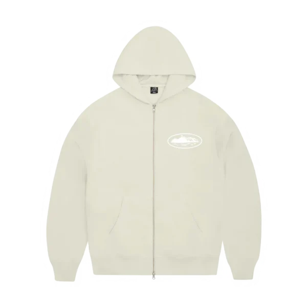 Felpa con zip up Corteiz Island Puff Print