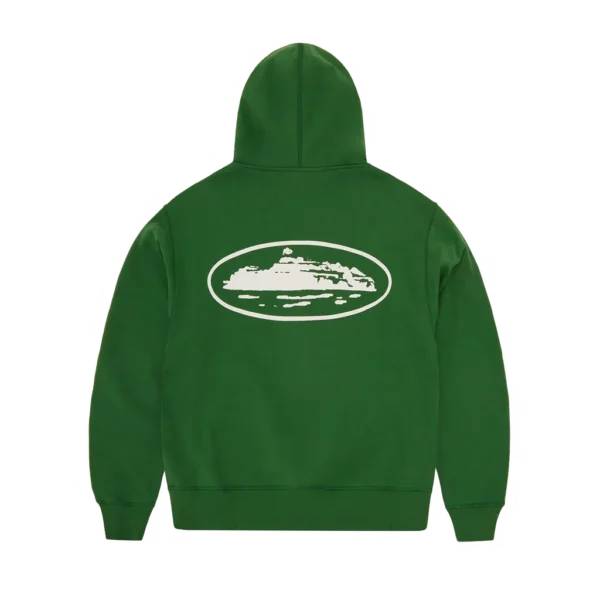 Felpa con zip Corteiz Puff Print Island [VERDE]