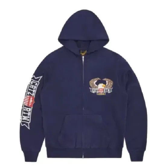 Tuta Corteiz Dipset con Zip Blu Navy