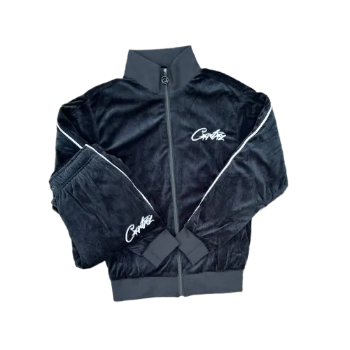 Tuta Corteiz in Velluto Nera