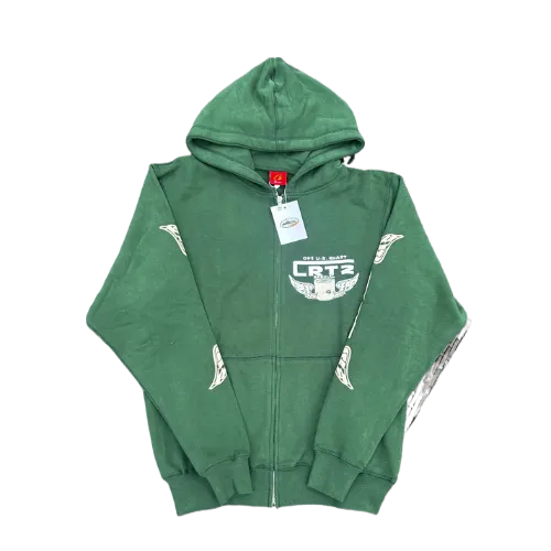 Tuta con Zip Corteiz Gasolina Verde Scuro