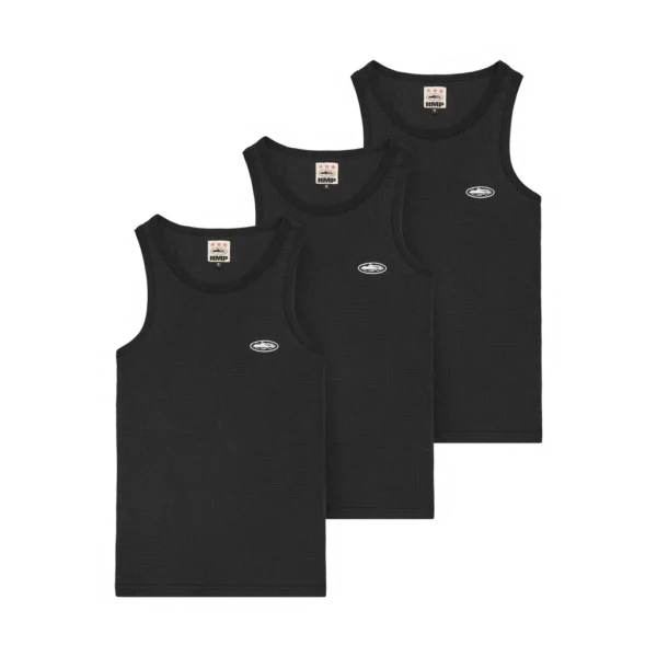Confezione 3 Corteiz Hmp Essentials Canotta Nera