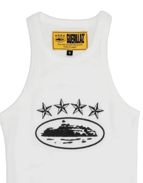 Corteiz 4Starz Alcatraz Canotta Donna Bianca