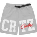 Pantaloncini Corteiz in Nylon Grigi