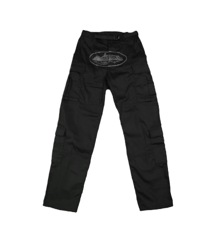 Pantaloni cargo Corteiz Guerillaz nero triplo