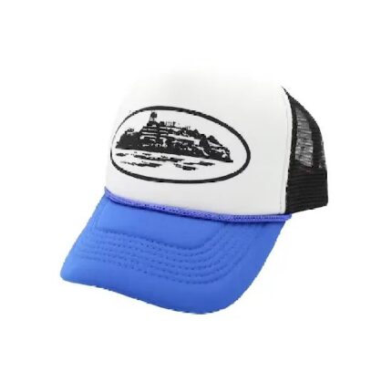 Cappello Trucker Corteiz Alcatraz Nero/Blu Reale