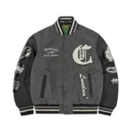 Giacca varsity Corteiz US vs Dem grigia