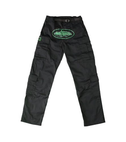 Pantaloni cargo Corteiz Mula Guerillaz neri