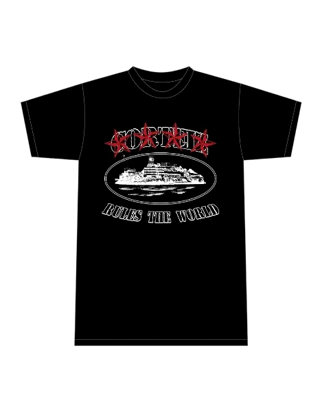 T-shirt Corteiz 4Starz Alcatraz nera