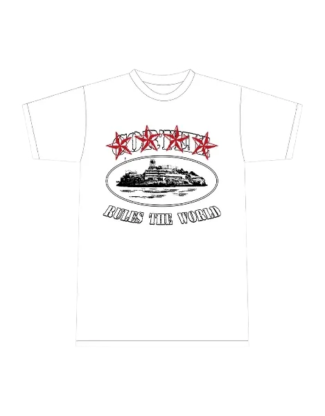 T-shirt Corteiz 4Starz Alcatraz bianca