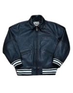 Giacca in pelle Corteiz nera