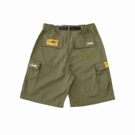 Pantaloncini Cargo Corteiz Alcatraz Verde Kaki
