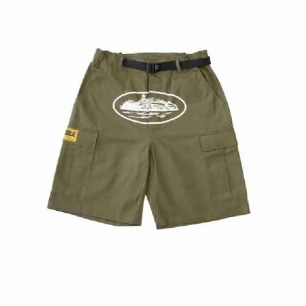 Pantaloncini Cargo Corteiz Alcatraz Verde Kaki