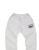 Pantaloni tuta Corteiz 4Starz Alcatraz bianchi