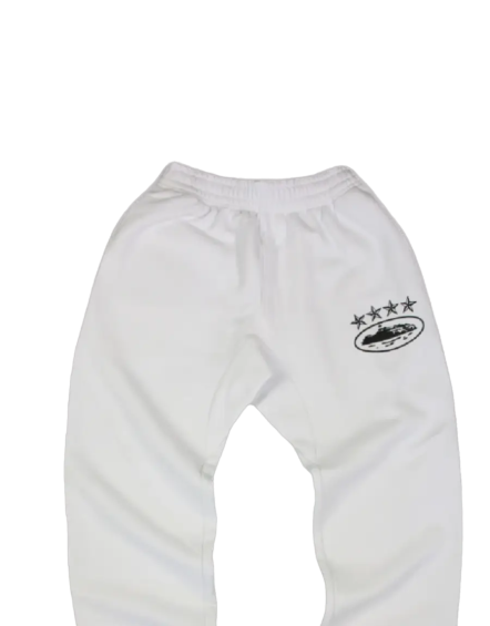 Pantaloni tuta Corteiz 4Starz Alcatraz bianchi