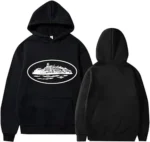 Felpa con cappuccio Corteiz Alcatraz con logo frontale