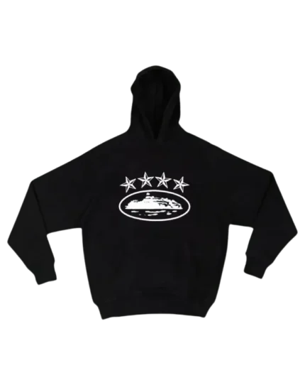 Felpa con cappuccio Corteiz 4Starz Alcatraz Nera