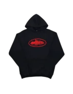 Felpa con cappuccio Corteiz Alcatraz Nera/Rossa