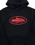 Felpa con cappuccio Corteiz Alcatraz Nera/Rossa