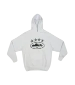 Felpa con cappuccio Corteiz 4Starz Alcatraz Bianca